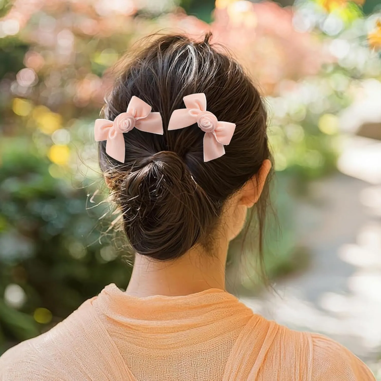 Rosette Velvet Double Clip Set - Ballet Slipper | Elegant Velvet Hair Clips w/Hand-Crafted Rosette Accents | Secure Alligator Clips for Timeless Style | Perfect for Special Occasions & Everyday Wear