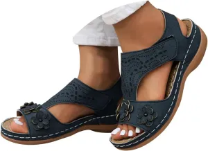 Sandals for Women Comfortable Walking Non Slip Casual Adjustable Strappy Shoes Soft Cushion Orthopedic Sandals Women