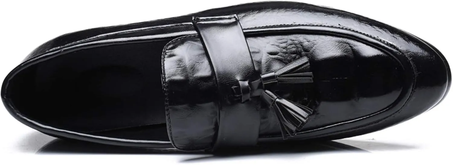 Santimon Mens Tassel Fringe Penny Loafers Fashion Casual Slip On Driving Wedding Prom Shoes Moccasins