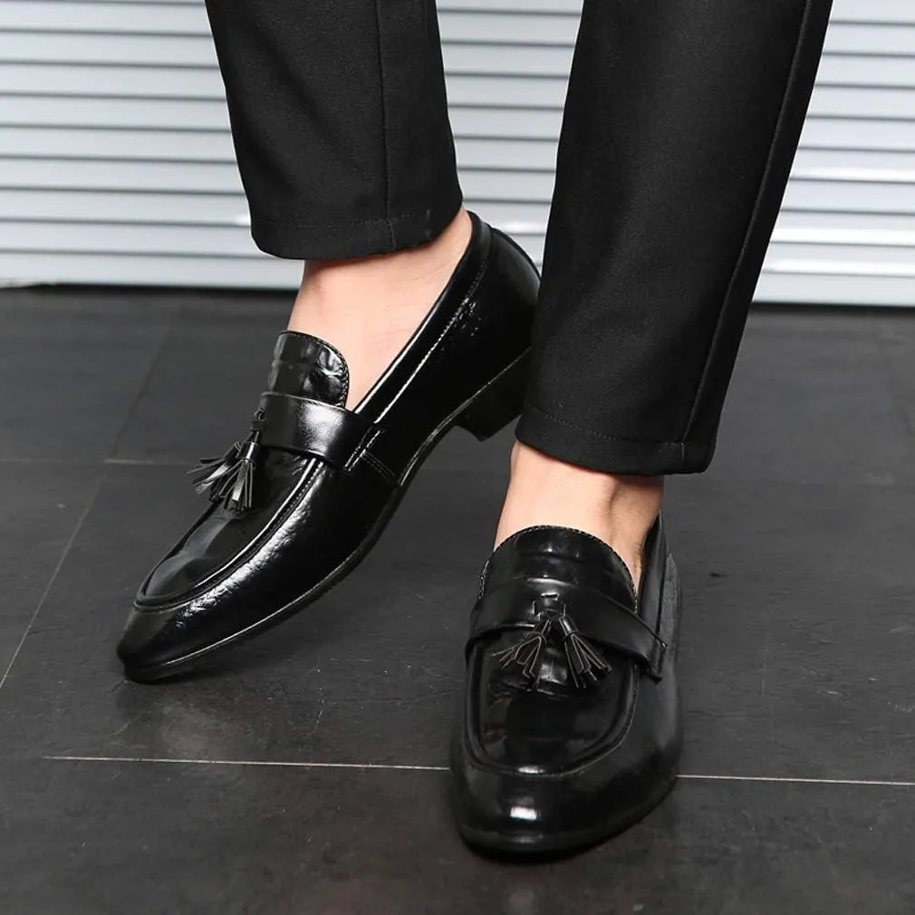 Santimon Mens Tassel Fringe Penny Loafers Fashion Casual Slip On Driving Wedding Prom Shoes Moccasins