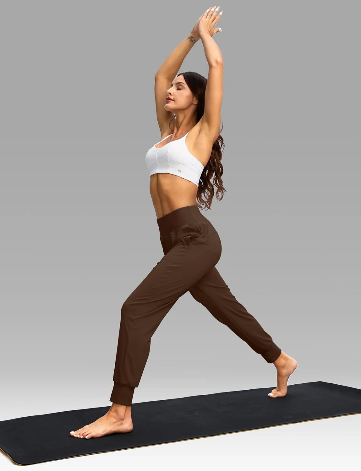 SANTINY Women's Joggers with Pockets High Waisted Athletic Workout Yoga Pants Tapered Jogger Pants for Women