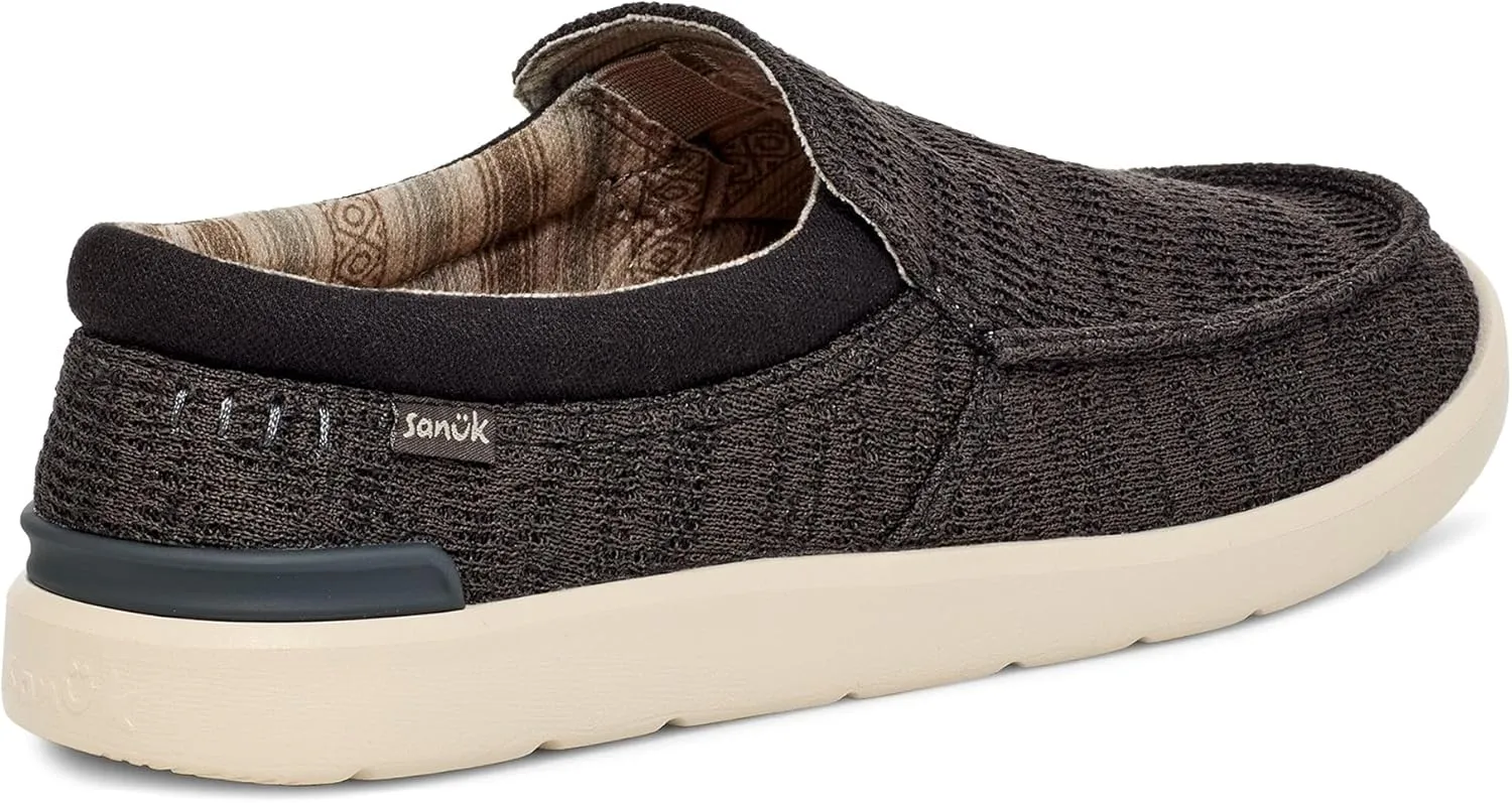 Sanuk Mens Hangout Lite Knit Loafers | Mens Shoes | Slip On Shoes for Men | Men's Slip-on Loafers | Removable Comfort Footbed