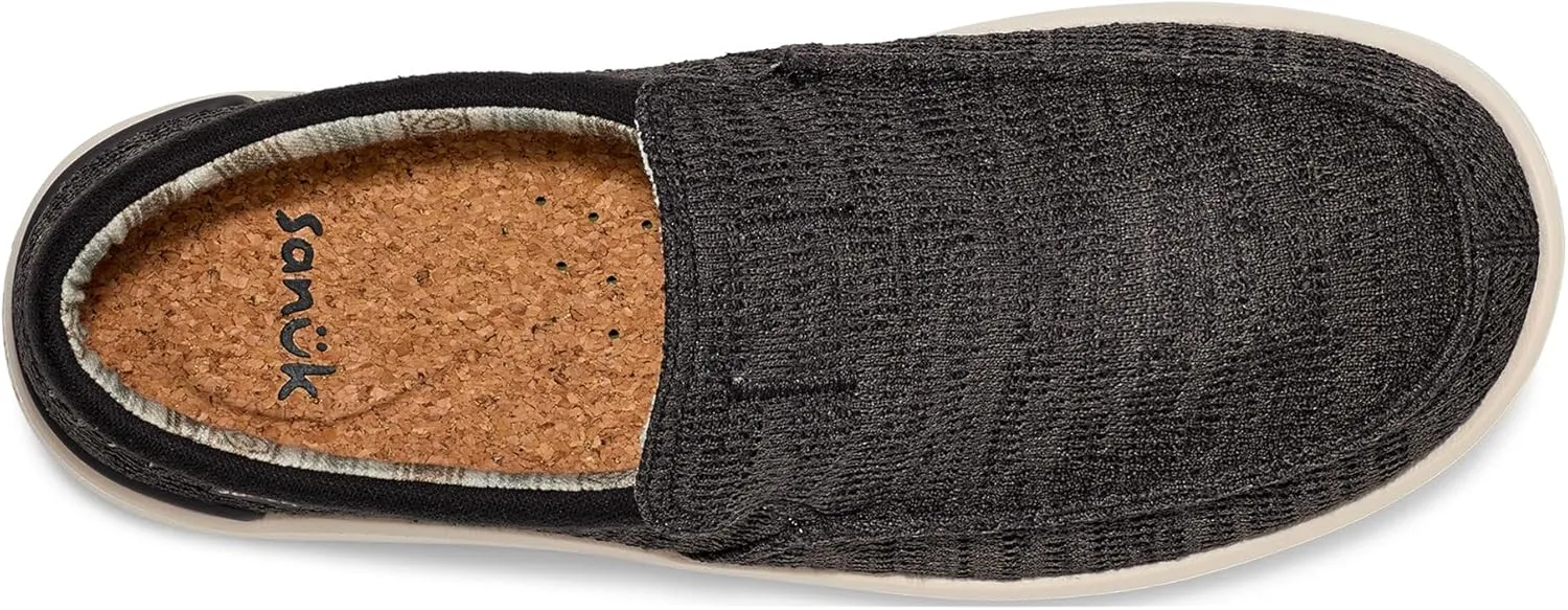 Sanuk Mens Hangout Lite Knit Loafers | Mens Shoes | Slip On Shoes for Men | Men's Slip-on Loafers | Removable Comfort Footbed