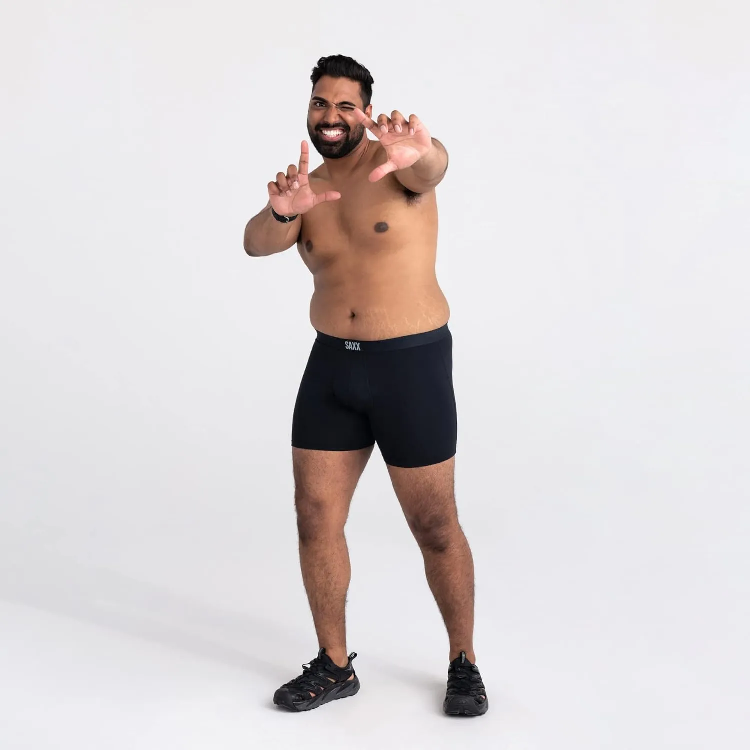 SAXX Underwear Co. Men's Underwear with Pouch Ultra Super Soft Boxer Brief Fly 2Pk