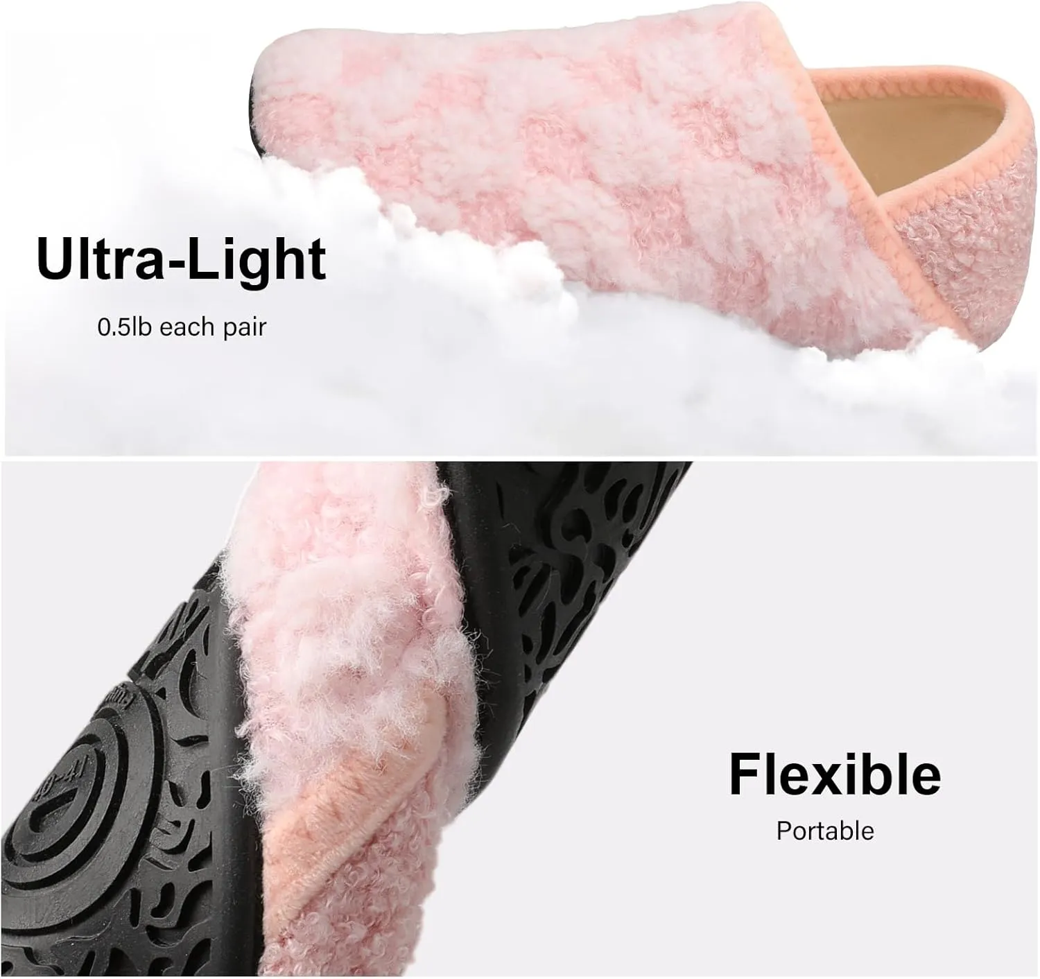 Scurtain Slippers for Women Men House Slipper Socks Lightweight Unisex Adults Barefoot Shoes Non-Slip Travel Slippers
