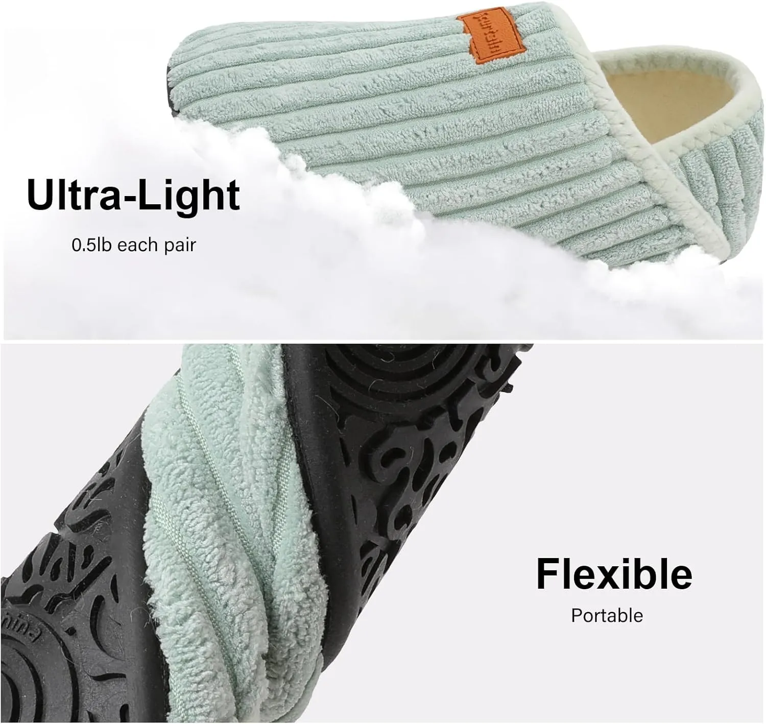 Scurtain Slippers for Women Men House Slipper Socks Lightweight Unisex Adults Barefoot Shoes Non-Slip Travel Slippers