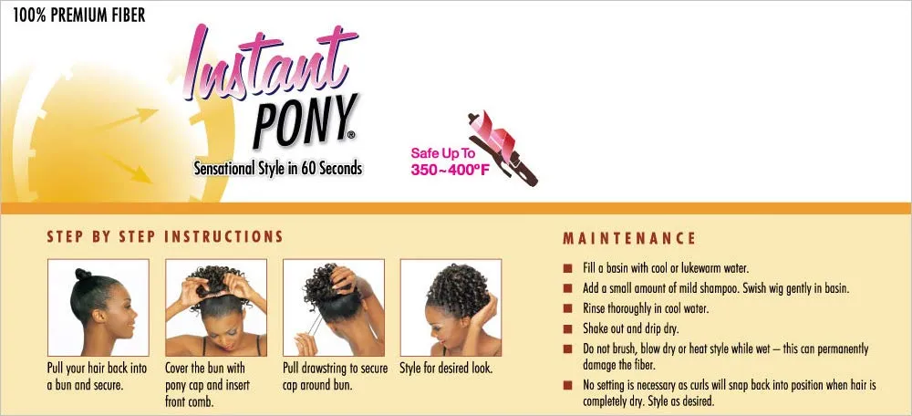 Sensationnel Synthetic Hair Drawstring Ponytail Sleek Straight 30" (1B)