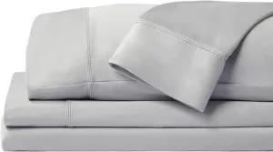 SHEEX Original Performance Sheet Set, Cooling Bed Sheet with 1 Flat Sheet, 1 Fitted Sheet, and 2 Standard Pillowcases, Queen, Pearl Blue