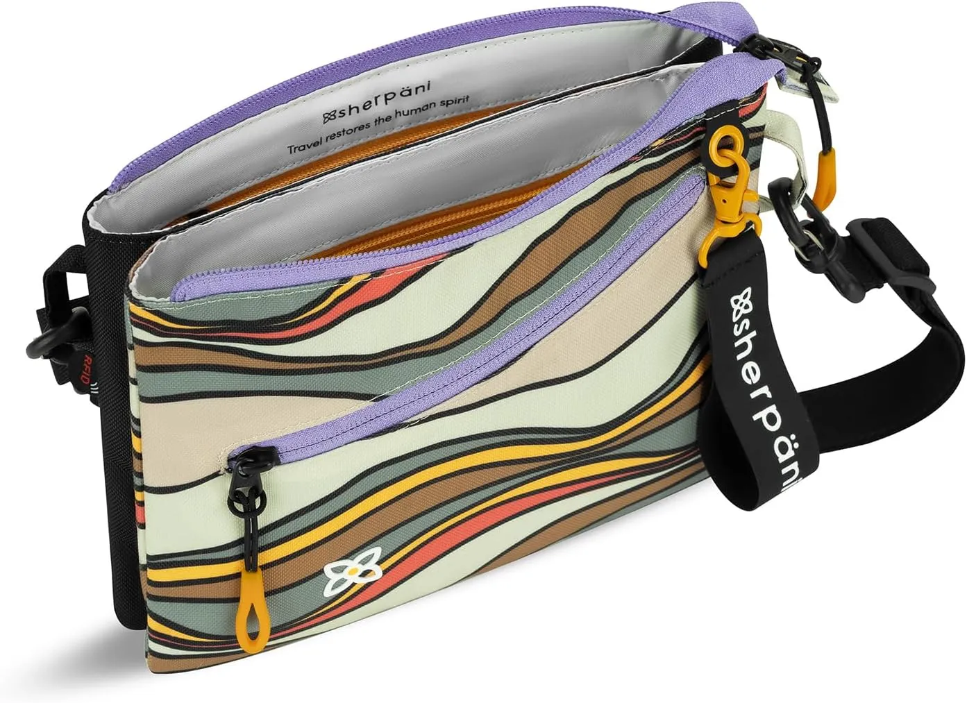Sherpani Zoom, Small Crossbody Purse, Nylon Crossbody Bag, Lightweight Cross Body Bag, Sleek Dual Pouch, Purses for Women