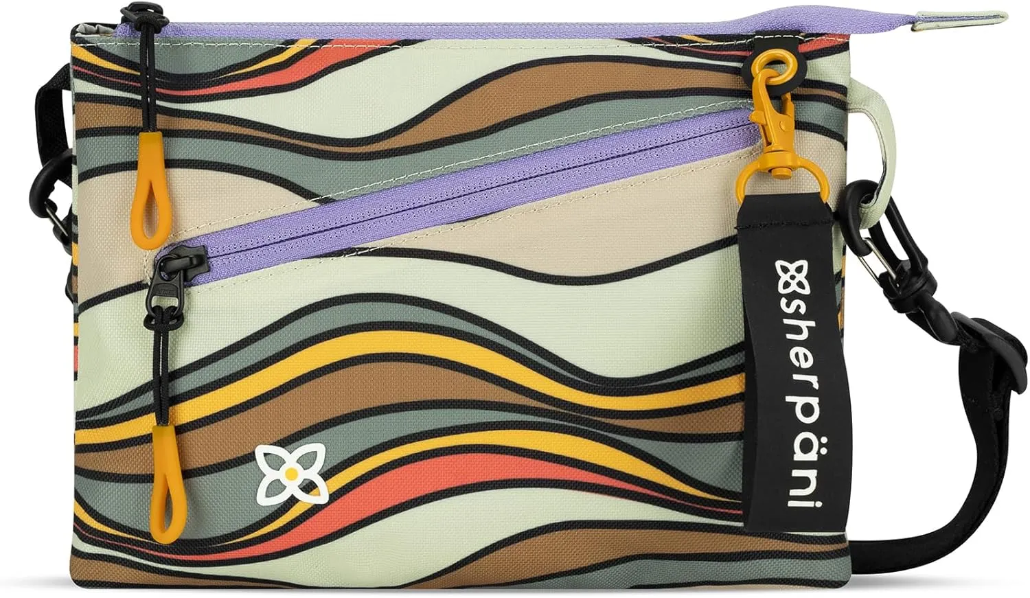 Sherpani Zoom, Small Crossbody Purse, Nylon Crossbody Bag, Lightweight Cross Body Bag, Sleek Dual Pouch, Purses for Women