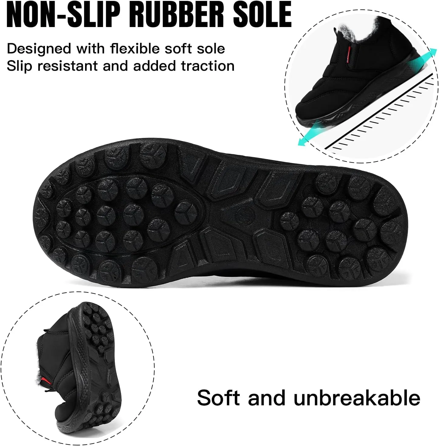 SHIBEVER Womens Winter Snow Boots: Waterproof Insulated Warm Fur Lined Ankle Slip On Walking Comfortable Outdoor Boot