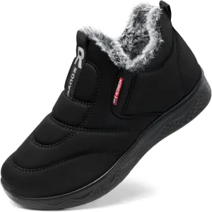 SHIBEVER Womens Winter Snow Boots: Waterproof Insulated Warm Fur Lined Ankle Slip On Walking Comfortable Outdoor Boot