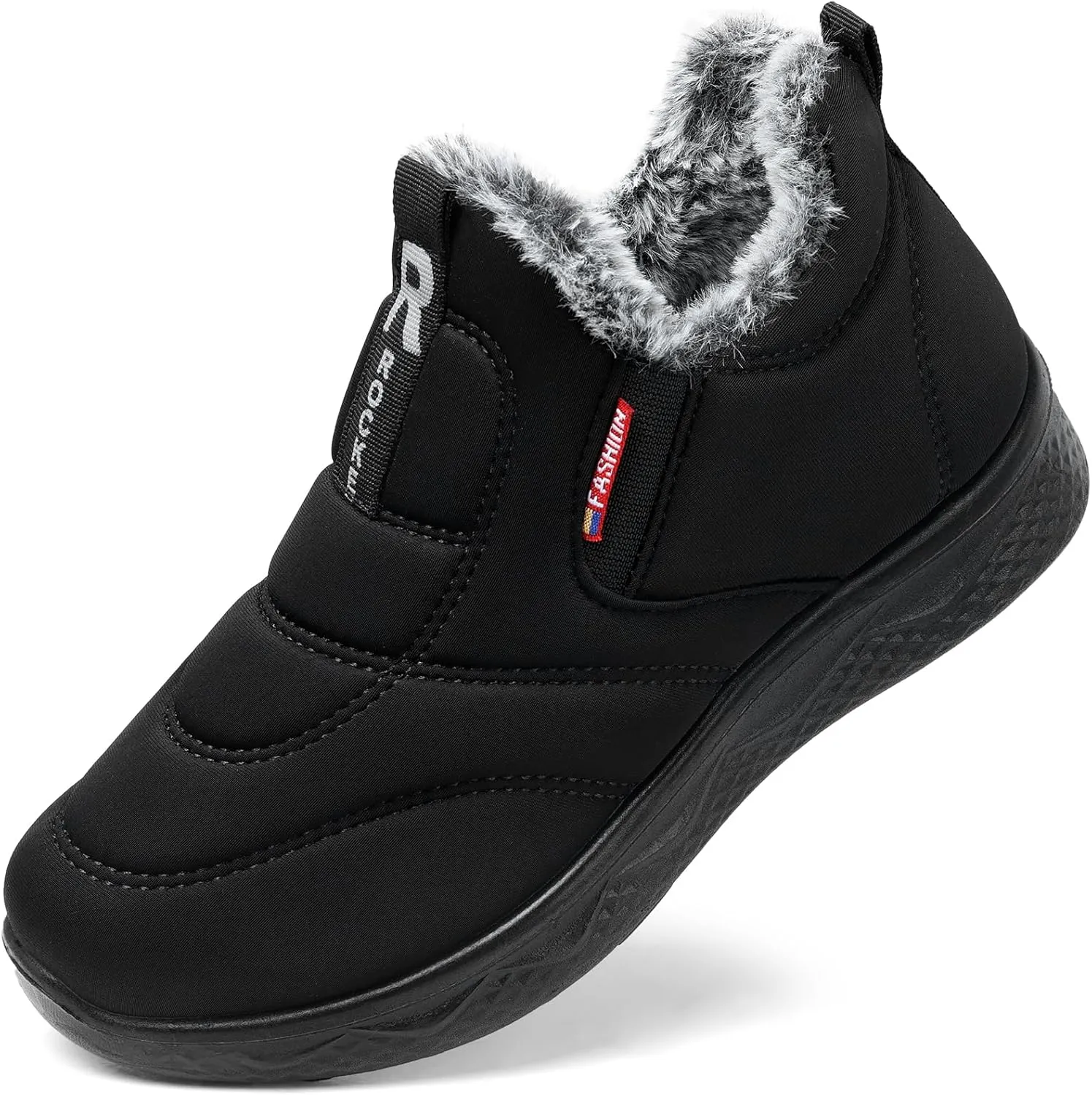 SHIBEVER Womens Winter Snow Boots: Waterproof Insulated Warm Fur Lined Ankle Slip On Walking Comfortable Outdoor Boot