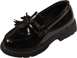 Shoes for Size 3 Girls Slip On Leather Loafer Tassel Bow Flats School Dress Shoes for Girls Toddler Boy Shoe