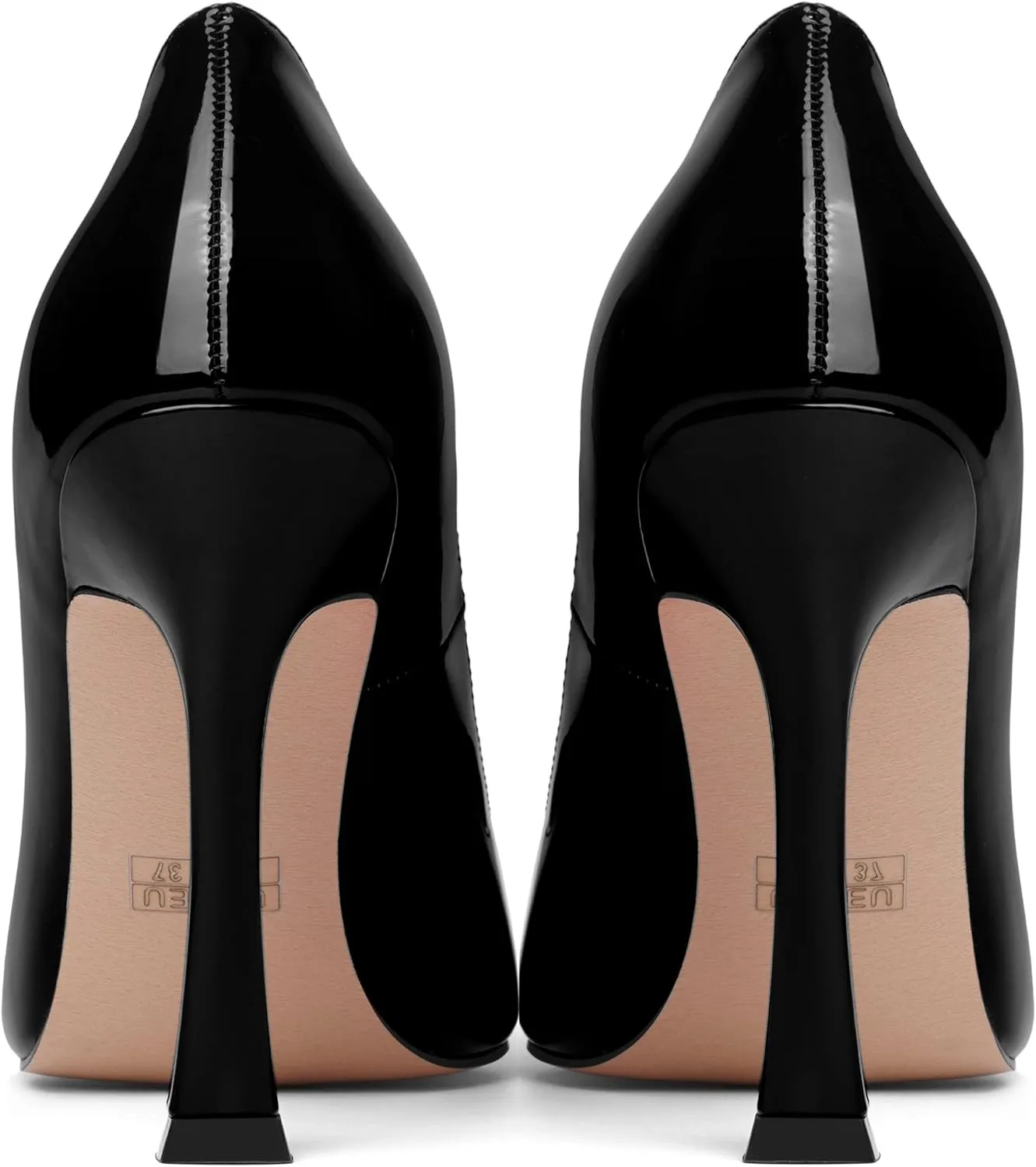 SHOWFOREST Womens Pointed Toe Slip On Sexy Evening Patent Stiletto High Heel Pumps Shoes 4 Inch