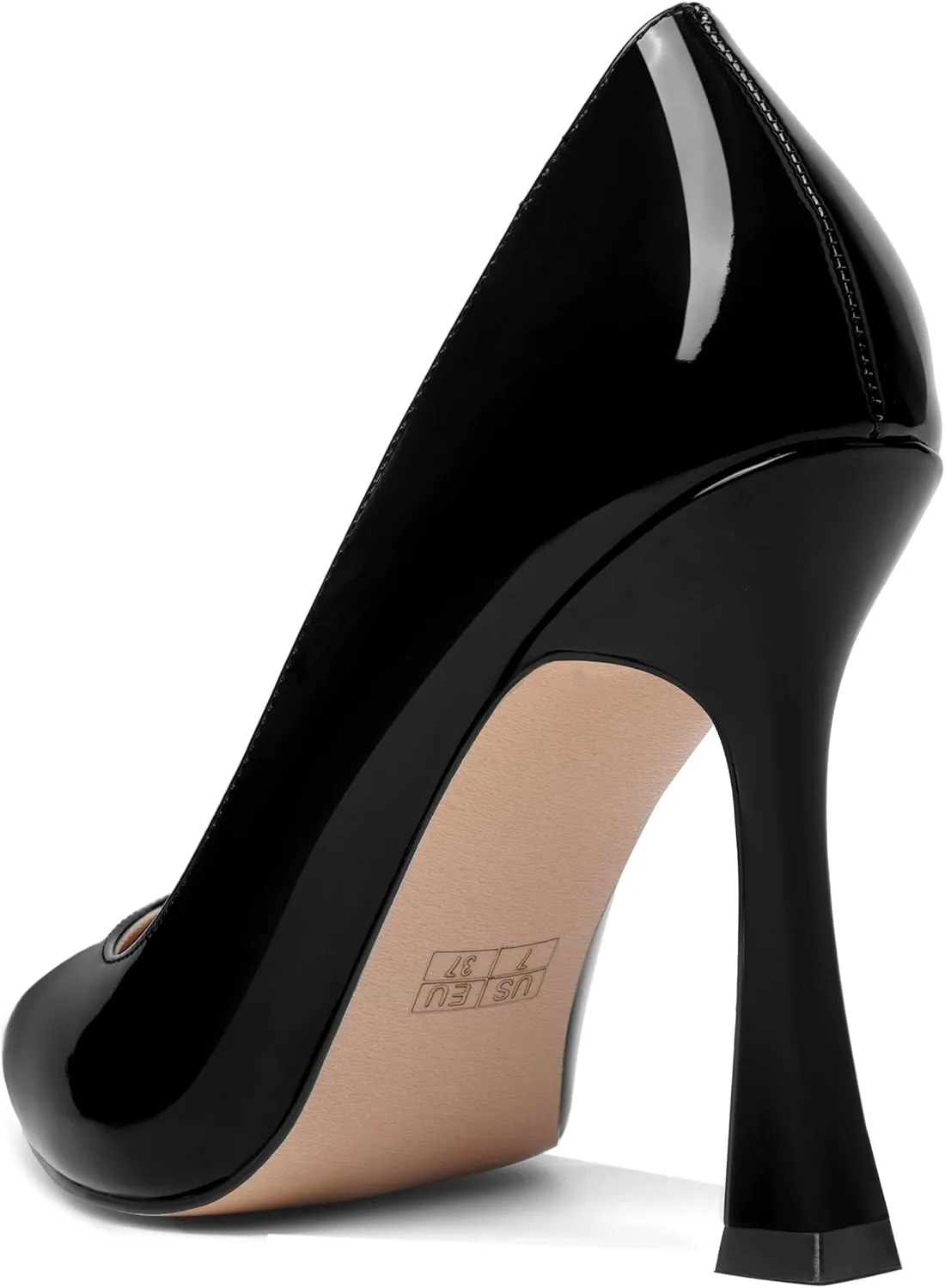SHOWFOREST Womens Pointed Toe Slip On Sexy Evening Patent Stiletto High Heel Pumps Shoes 4 Inch