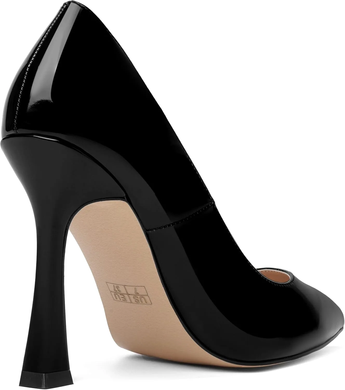 SHOWFOREST Womens Pointed Toe Slip On Sexy Evening Patent Stiletto High Heel Pumps Shoes 4 Inch