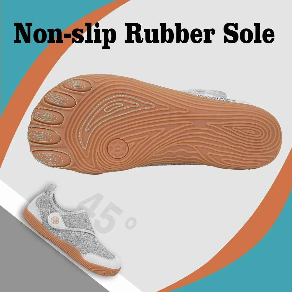 Sisttke Womens Mens Barefoot Slippers Wide Diabetic Shoes with Arch Support Orthopedic Adjustable Walking Slipper Arthritis Edema Swollen House Shoes Indoor Outdoor
