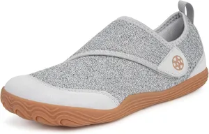Sisttke Womens Mens Barefoot Slippers Wide Diabetic Shoes with Arch Support Orthopedic Adjustable Walking Slipper Arthritis Edema Swollen House Shoes Indoor Outdoor