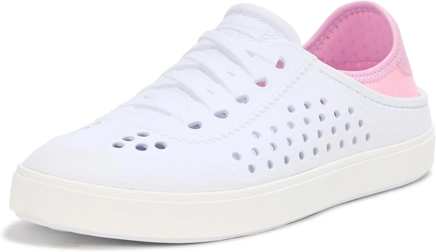 SKECHERS Girls Breezy Steps Sneaker, White/Pink, 11 Little Kid