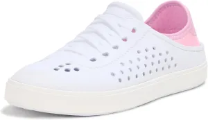SKECHERS Girls Breezy Steps Sneaker, White/Pink, 11 Little Kid