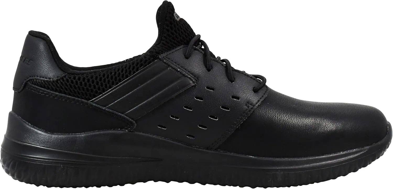 Skechers Men's Delson 3.0 Ezra Leather Bungee Lace Slip-On