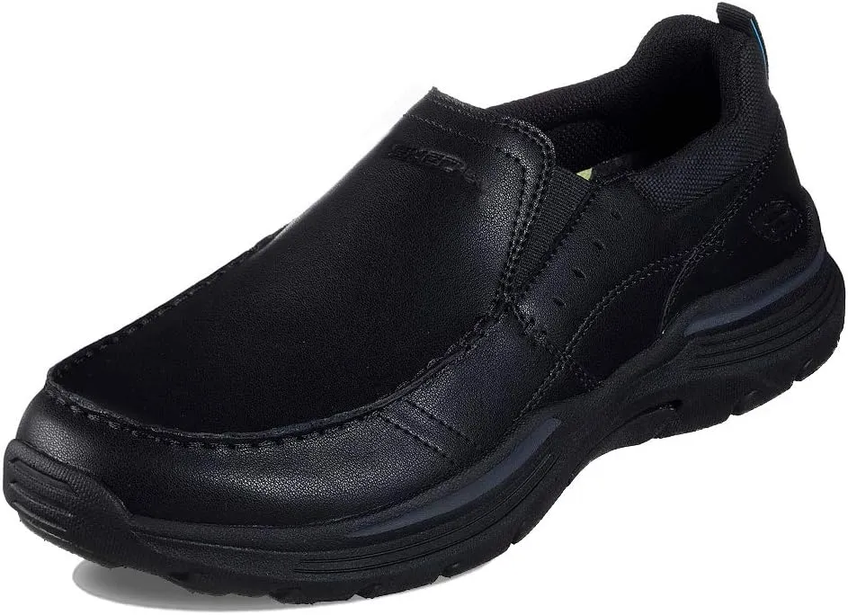 Skechers Men's Expended-Sevenoleather Leather Slip on Moccasin