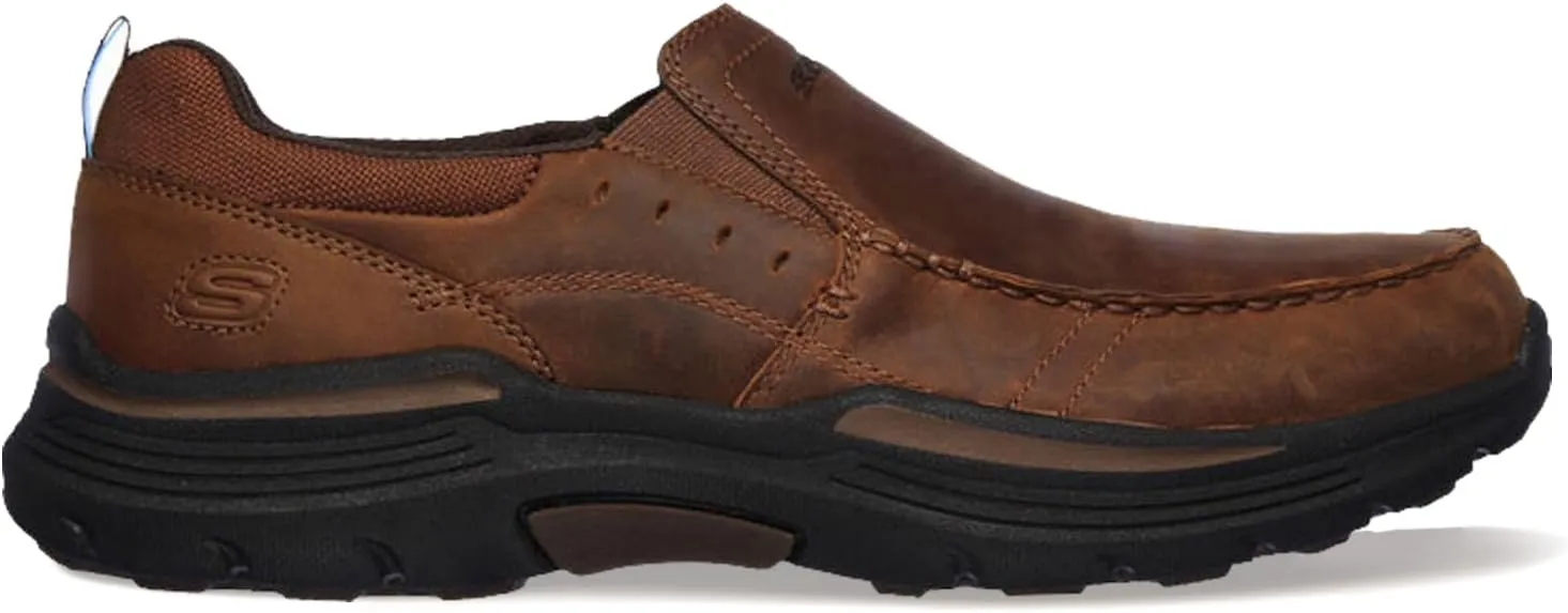 Skechers Men's Expended-Sevenoleather Leather Slip on Moccasin