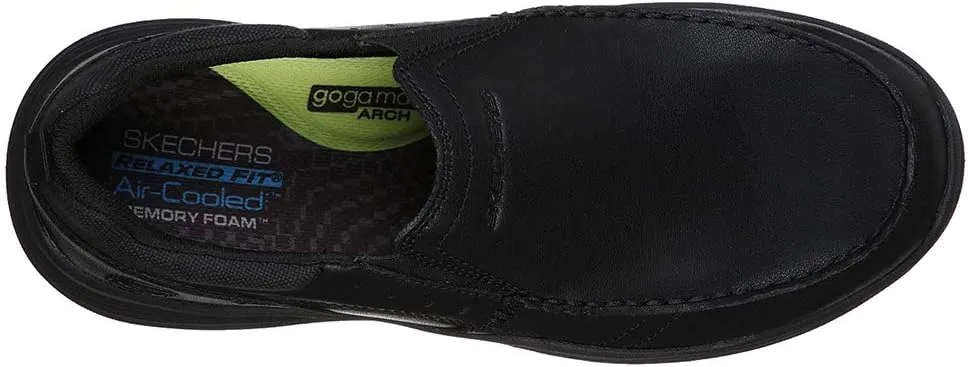 Skechers Men's Expended-Sevenoleather Leather Slip on Moccasin