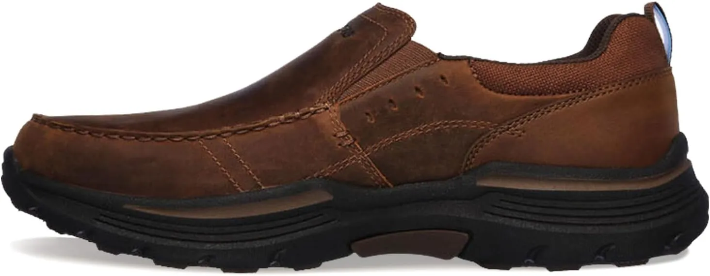 Skechers Men's Expended-Sevenoleather Leather Slip on Moccasin