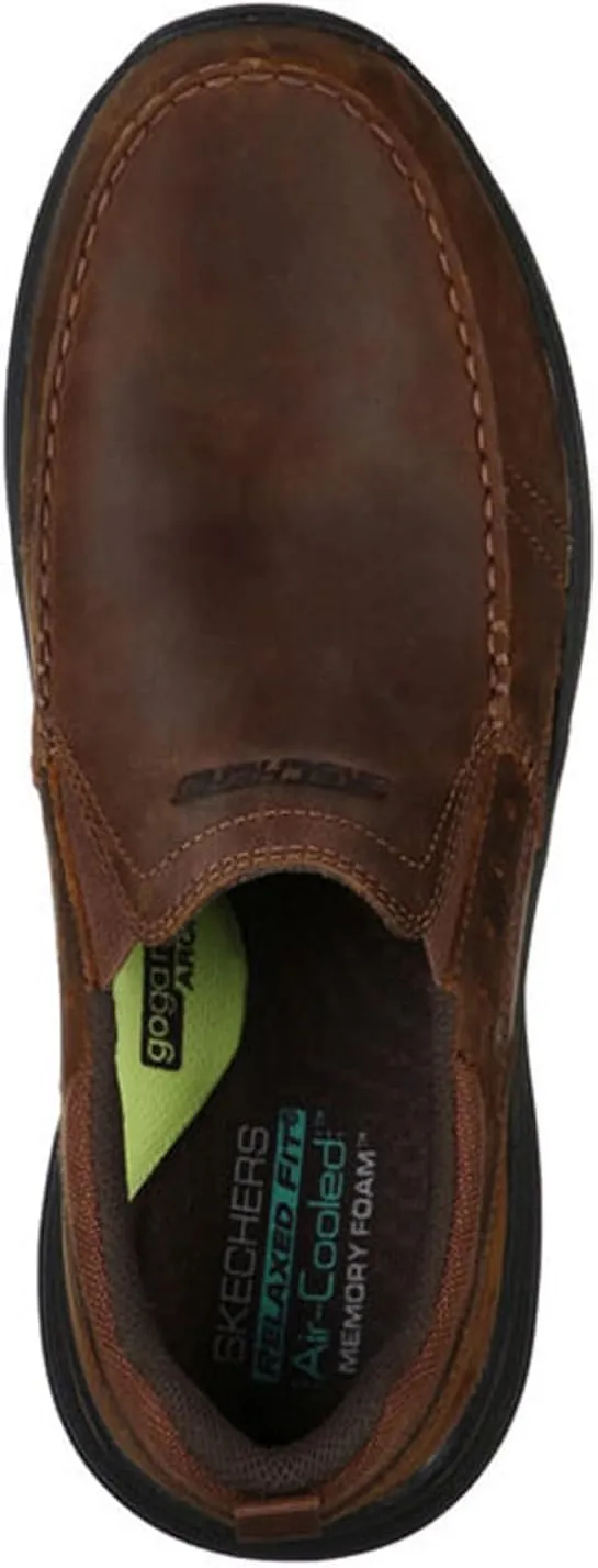 Skechers Men's Expended-Sevenoleather Leather Slip on Moccasin