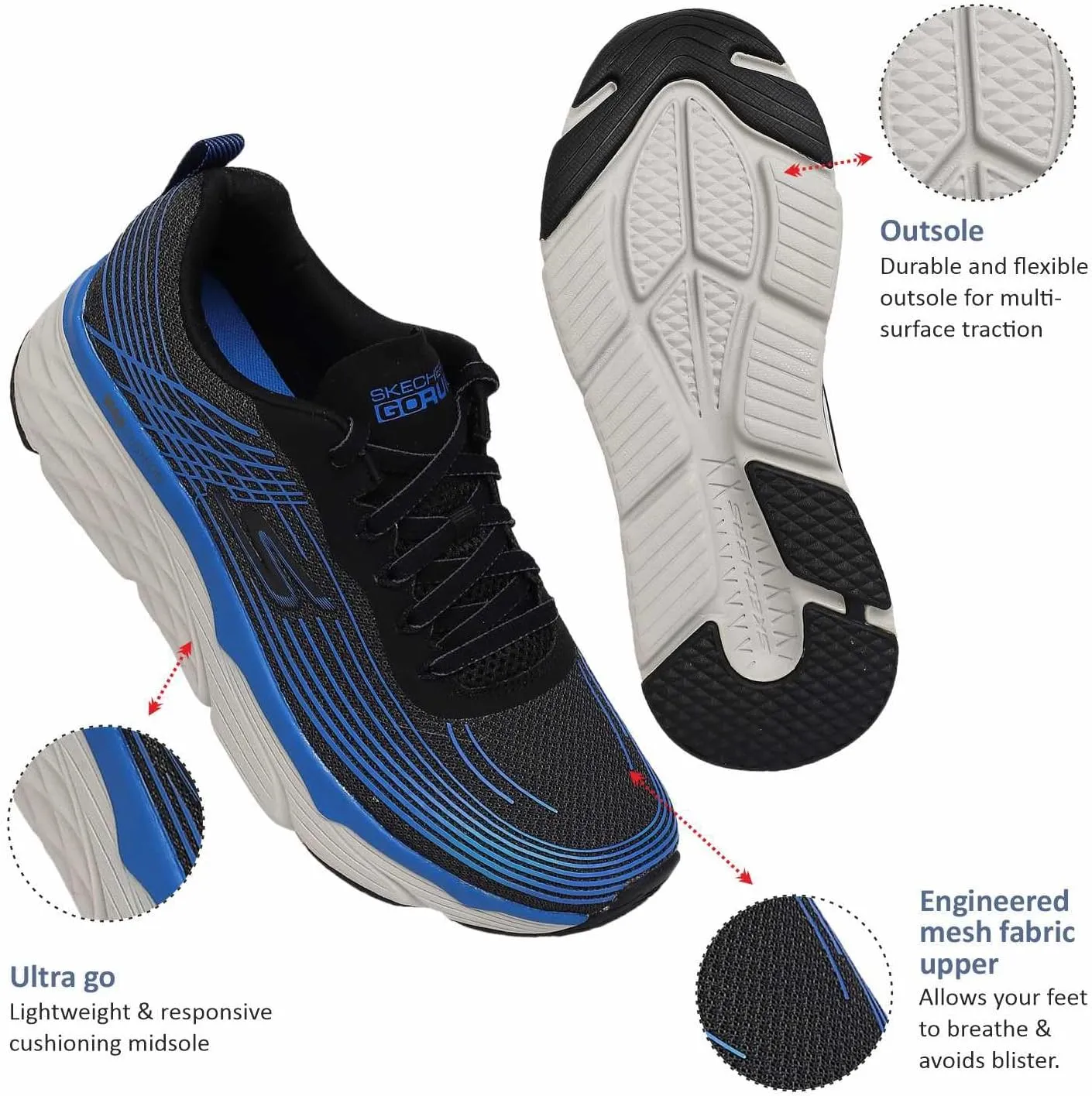 Skechers Men's Max Cushioning Elite-Performance Walking & Running Shoe Sneaker