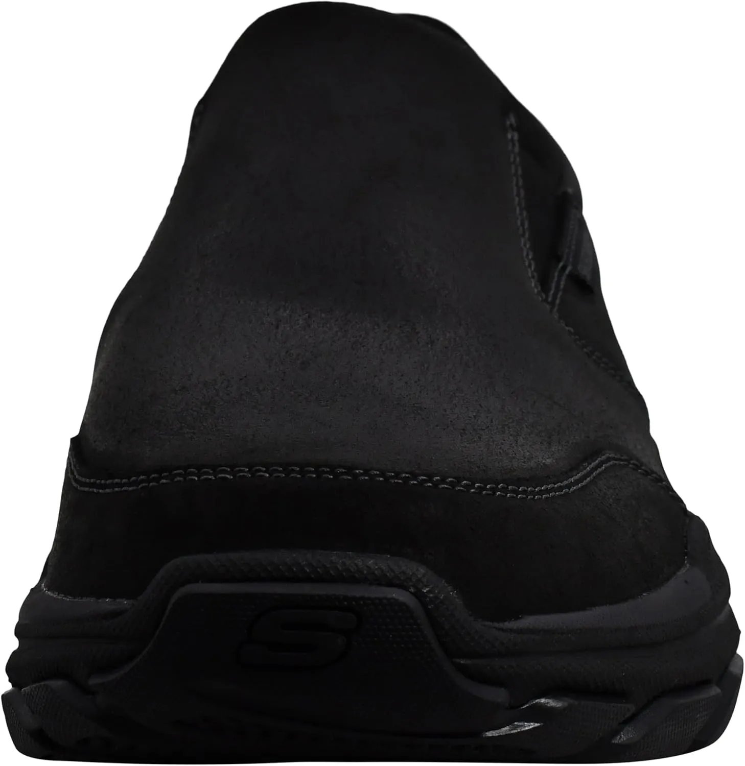Skechers Men's Respected Calum Goodyear Rubber Low Profile Leather Slip-On with Twin Gore