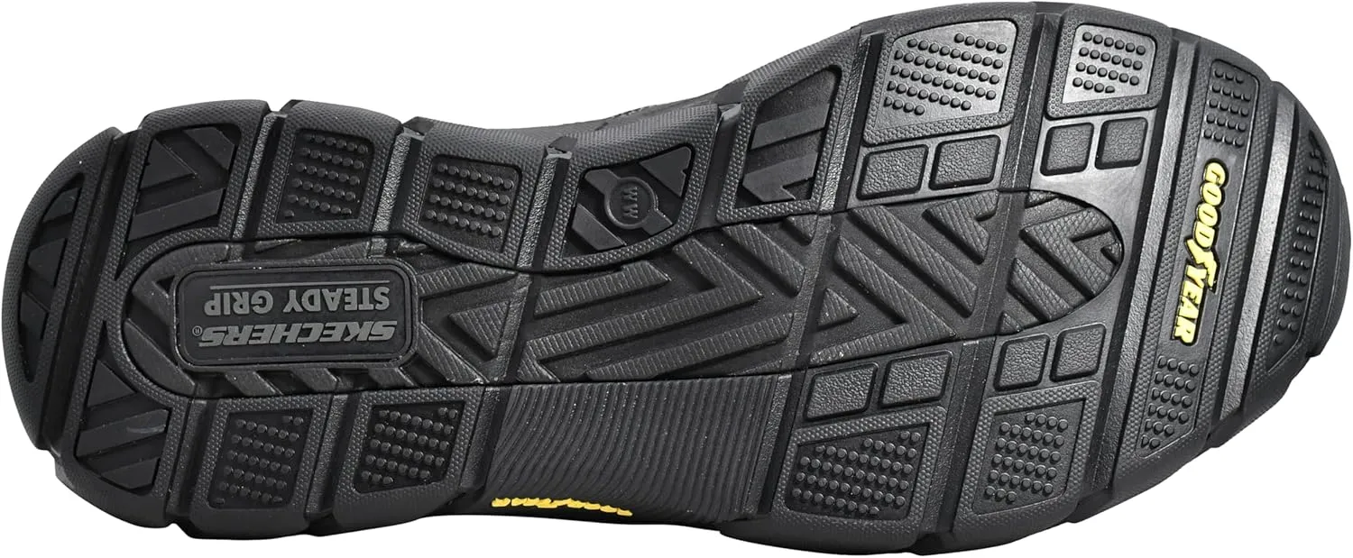 Skechers Men's Respected Calum Goodyear Rubber Low Profile Leather Slip-On with Twin Gore
