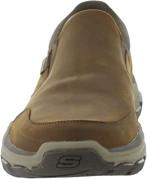 Skechers Men's Respected Calum Goodyear Rubber Low Profile Leather Slip-On with Twin Gore