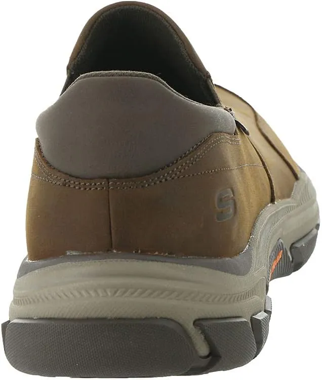 Skechers Men's Respected Calum Goodyear Rubber Low Profile Leather Slip-On with Twin Gore