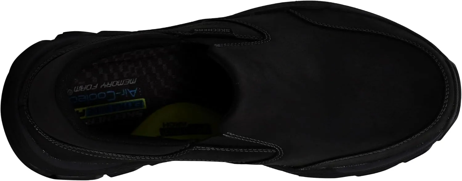 Skechers Men's Respected Calum Goodyear Rubber Low Profile Leather Slip-On with Twin Gore
