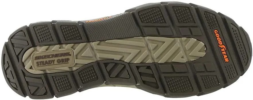 Skechers Men's Respected Calum Goodyear Rubber Low Profile Leather Slip-On with Twin Gore