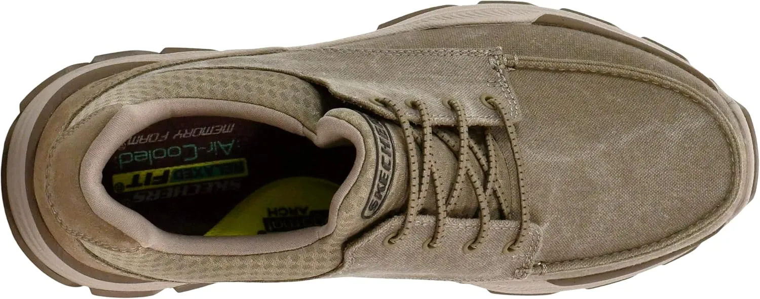 Skechers Men's Respected-Loleto Moc Toe Bungee Lace Slip On