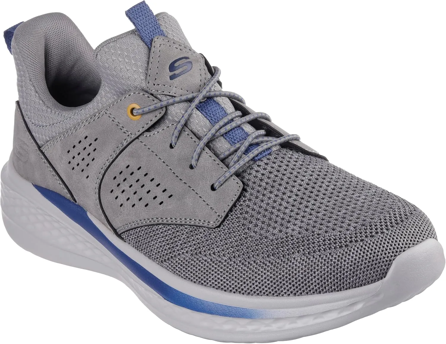 Skechers Men's Slade-Breyer 210892 Knitted Mesh Bungee Lace W/Quarter Cage Slip On