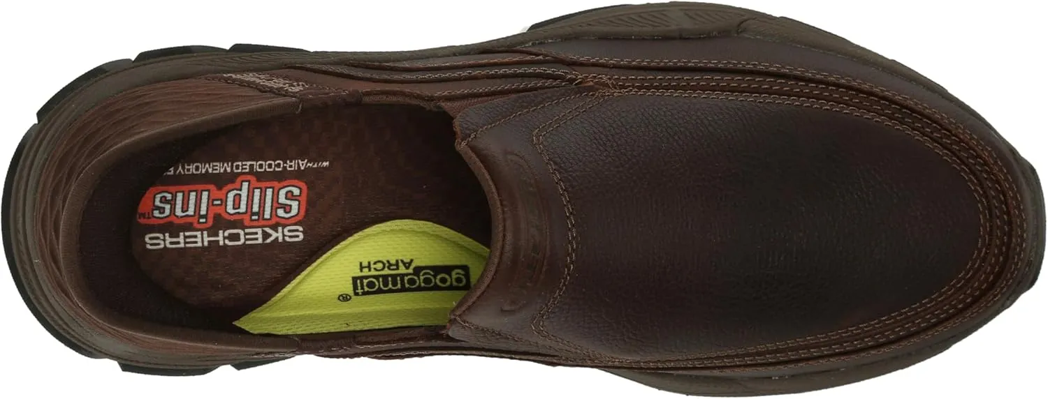 Skechers USA Men's Respected-Elgin 204810 Moc Toe Leather Slip-Ins