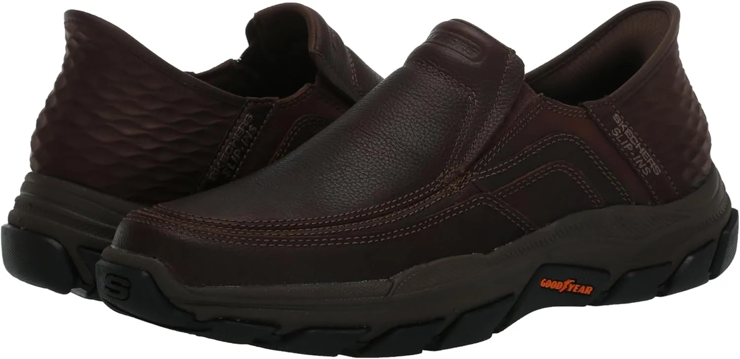 Skechers USA Men's Respected-Elgin 204810 Moc Toe Leather Slip-Ins