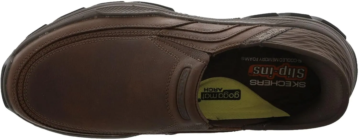Skechers USA Men's Respected-Elgin 204810 Moc Toe Leather Slip-Ins