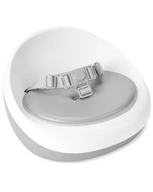 Skip Hop Booster Seat for Dining Table, Sleek Seat Booster, Grey/White