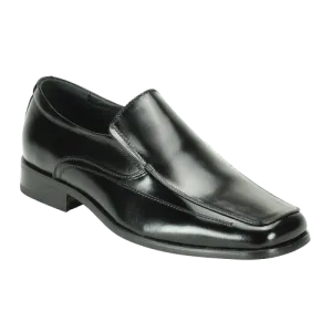 Sleek Black Leather Slip-On Shoes