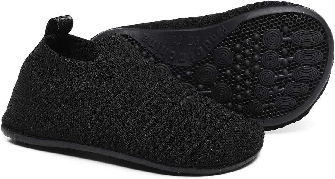 SLEVEL Comfort Toddler Slippers Lightweight Little Kids Indoor Non Slip Grip Around The House Home Shoes for Boys Girls