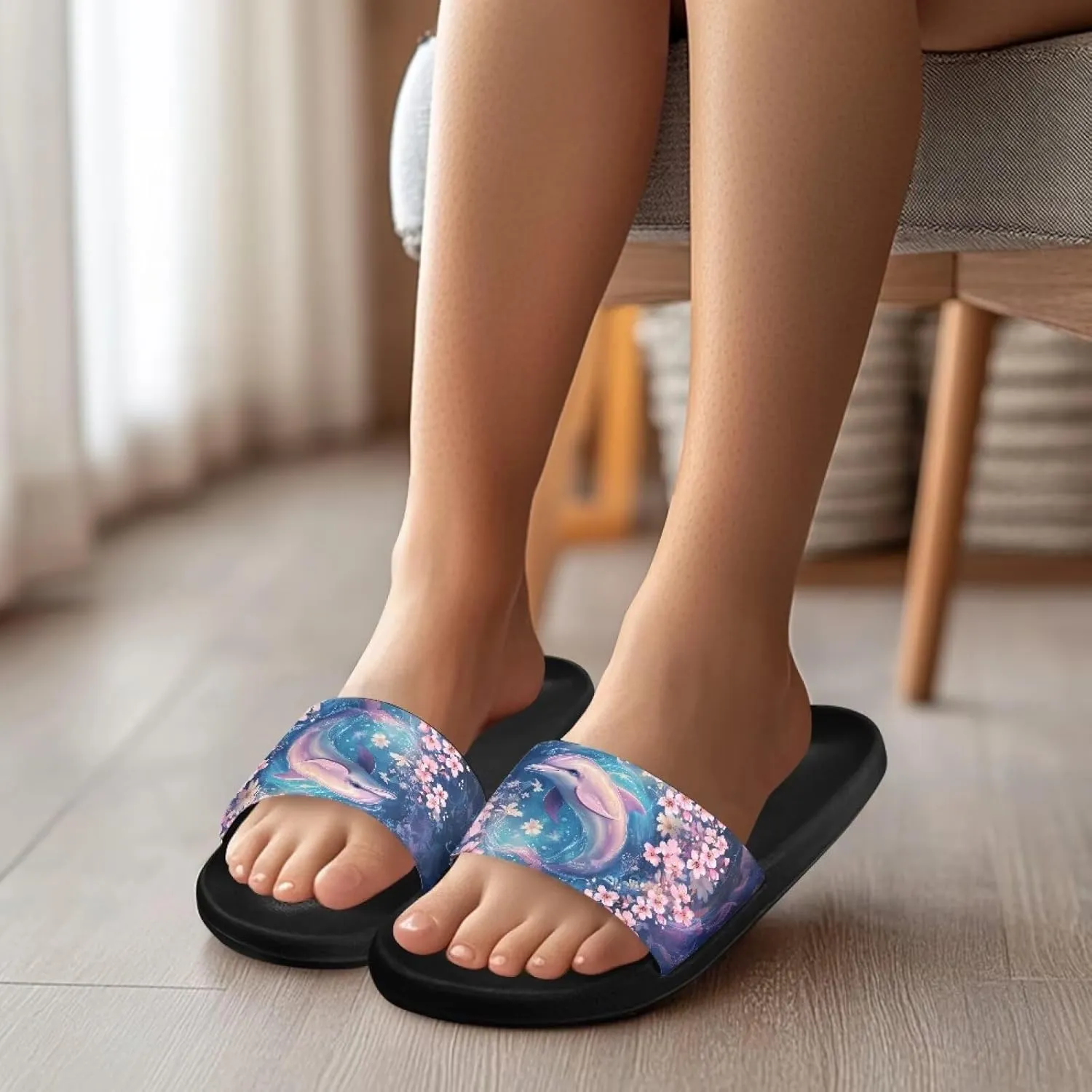 Slides for Women - Soft, Comfy, Relax Slippers, Non-slip Slides Womens, Easy to Clean, Shower, Swimming, Beach, Indoor and Outdoor Slides for Women