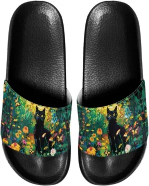 Slides Sandals for Women Slip On Flat Sandals Open Toe Comfort Beach Sandals Slippers