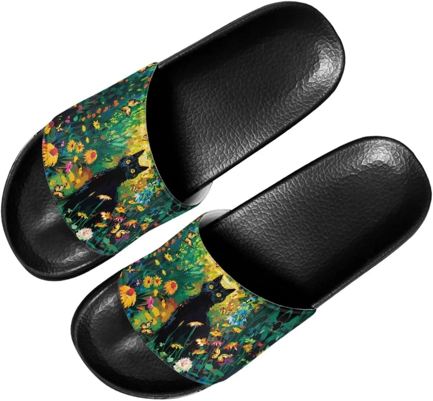 Slides Sandals for Women Slip On Flat Sandals Open Toe Comfort Beach Sandals Slippers