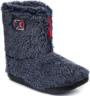 Slipper Boots for Men Indoor Outdoor - Warm Sherpa Memory Foam House Slippers - Non-Slip Outsole, Machine Washable, Zip Up - Washed Black - Mens Slippers - Gosling